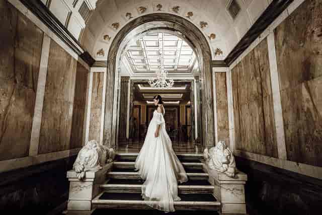 Luxury banquet hall at Aleph Rome Hotel for grand weddings and upscale events.