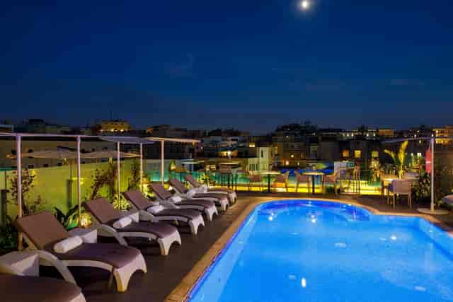 Rooftop venue at Aleph Rome Hotel with infinity pool for luxury sunset receptions and brand events.