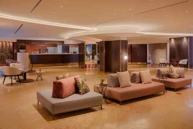 Modern Tiepolo hotel lobby at NH Roma Villa Carpegna for corporate events and networking.