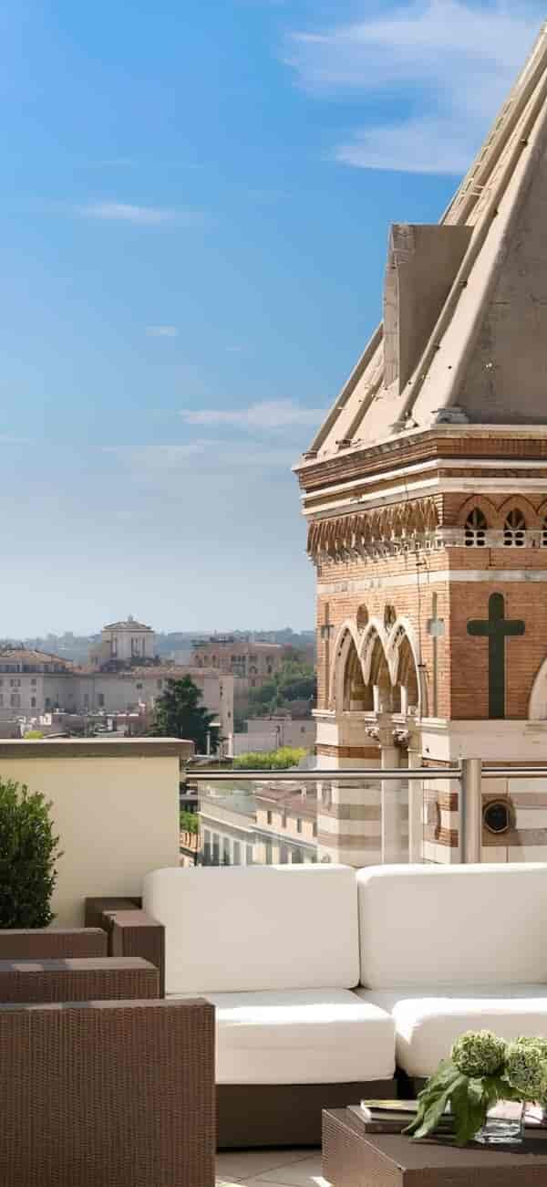 Rooftop observation deck at La Griffe Hotel for premium incentive travel and exclusive networking.