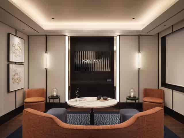 Sakura Conference Room: Sophisticated executive boardroom for high-stakes business meetings.