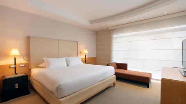 Contemporary luxury hotel suite for VIP accommodations and executive events.