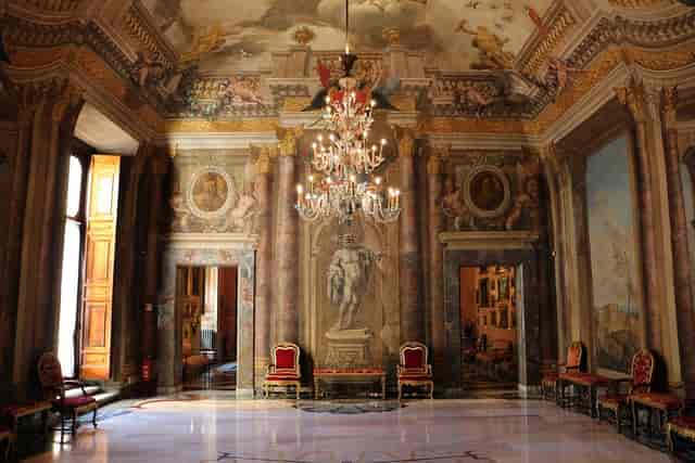 Hall of Landscapes in Colonna Palace: historical gala and VIP reception venue.