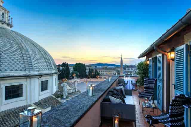 Le Privé rooftop venue, Hotel de Russie, for exclusive cocktail receptions and VIP networking events.