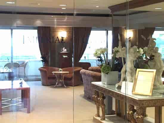 Imperial Club VIP lounge at Rome Cavalieri, luxury executive meeting space for business events.