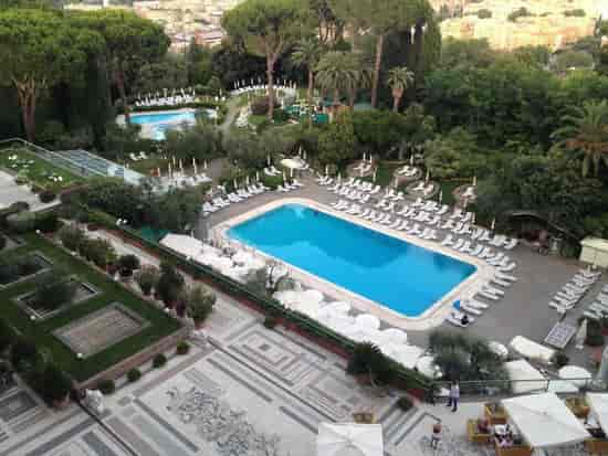 Imperial Club outdoor venue at Rome Cavalieri for luxury incentive trips and networking events.