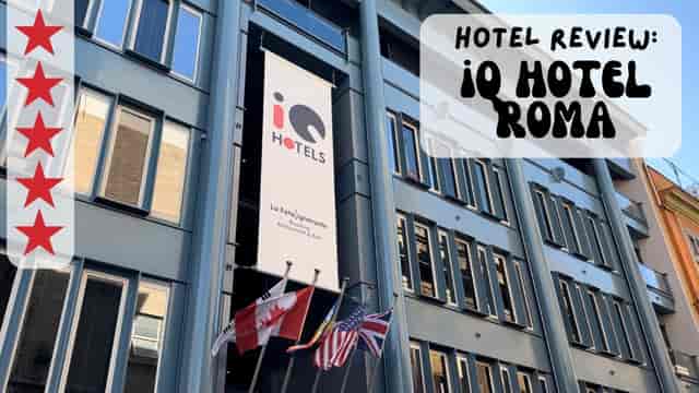 Contemporary exterior of iQ Hotel Roma, a central venue for business travel and events.