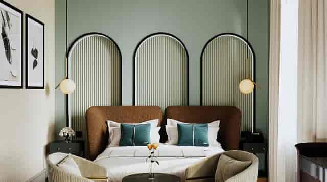 Luxury Je Rome Hotel room for VIP executive meetings and corporate events.