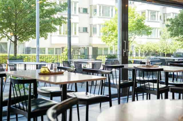 Best Western Plus Stockholm restaurant with floor-to-ceiling glass for corporate events, networking.