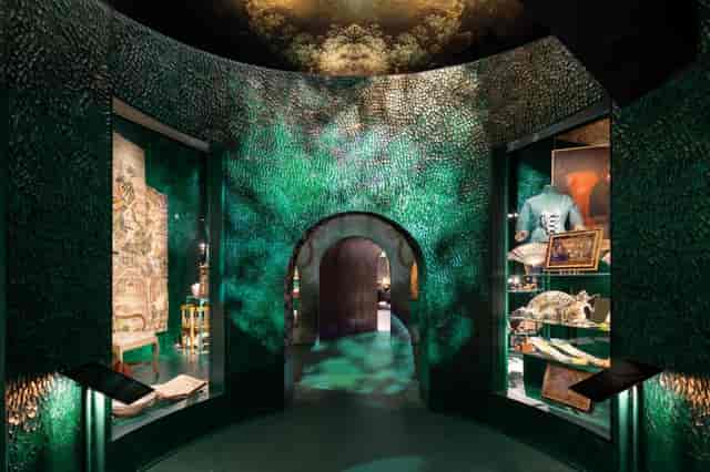 Nordiska Museet immersive exhibition installation with scenic lighting for museum events.