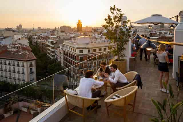 El Cielo de Alcalá rooftop terrace with skyline views for networking and corporate events.
