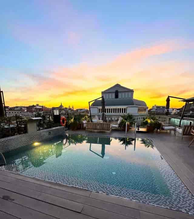 Rooftop lounge at Ocean Drive Madrid for corporate incentive events and upscale cocktail receptions.