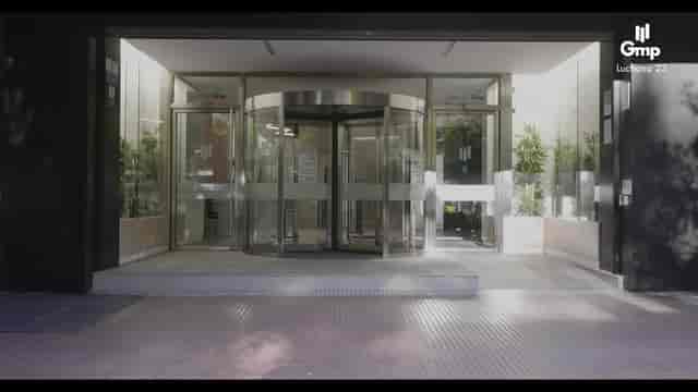 Modern Luchana 23 venue entrance for corporate site inspections and executive meetings.