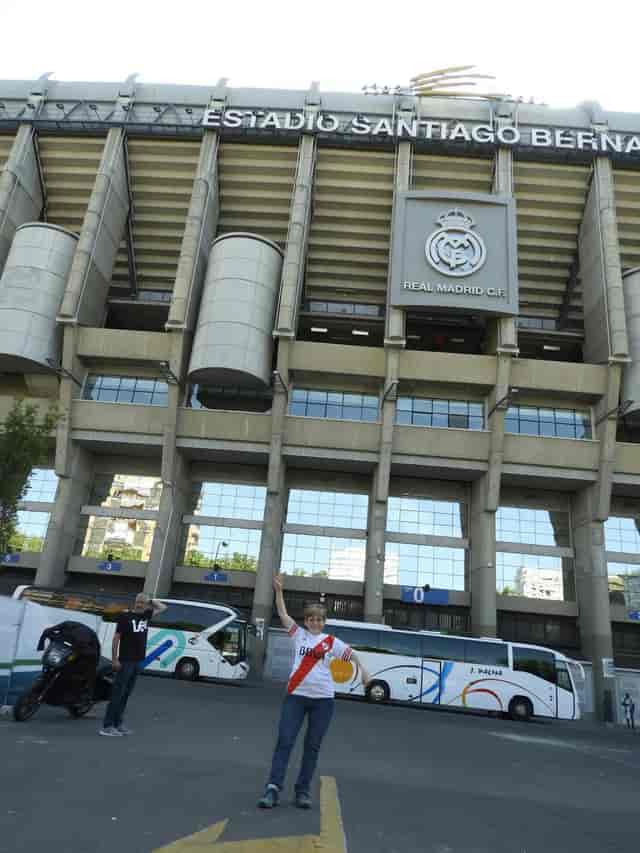 Coaches staging at New King's Hall, Santiago Bernabéu for event logistics and guest transport.