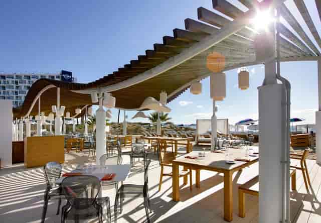 Chic outdoor Hard Rock Hotel Ibiza venue for corporate mixers and networking lunch events.