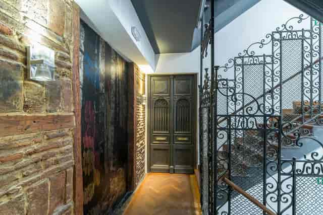 Blanca boutique venue entrance, elegant staircase, perfect for intimate events and luxury weddings.