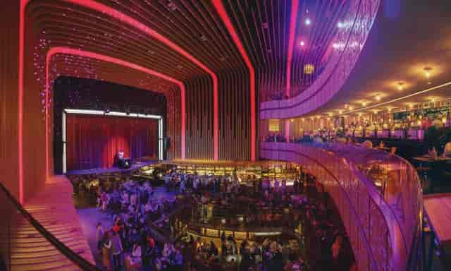 Platea Madrid multi-level gala and product launch venue with intimate cabaret-style floor seating.