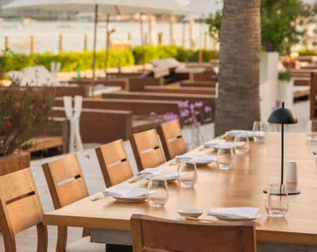 Nobu Rooftop outdoor corporate networking dinner with modern minimalist lighting.