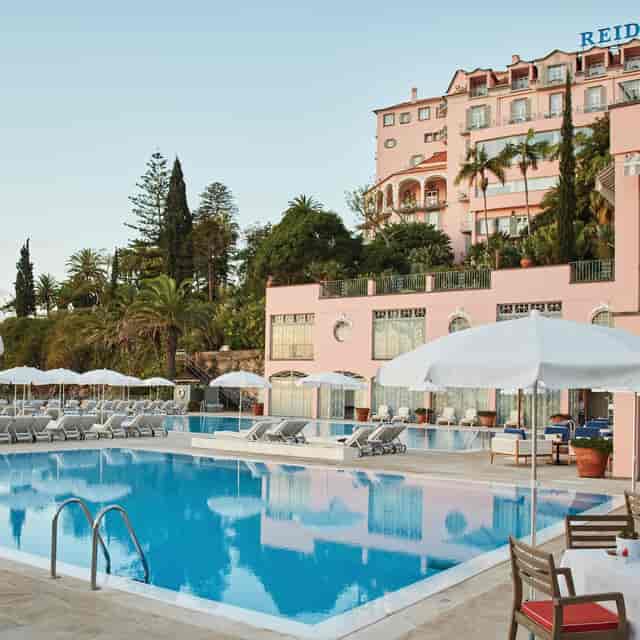 Luxury Pool Terrace at Reid’s Palace, Madeira for upscale corporate receptions and incentive travel.