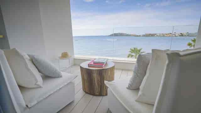 Nobu Hotel Ibiza Bay rooftop with panoramic views for luxury executive retreats and incentive events.