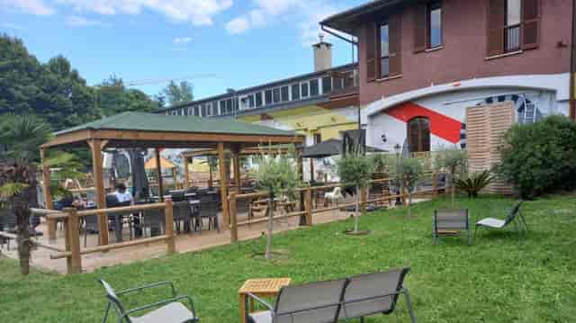 Spazio Cairoli lounge with covered terrace for corporate events and professional networking.