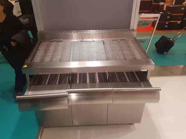 Stainless steel buffet station for high-volume catering events and professional food service.