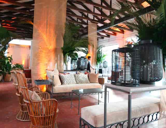 Industrial-chic lounge at Sala Opificio, Officine De Rolandi for corporate events and networking.