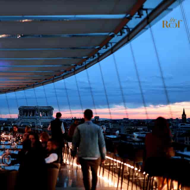 Terrazza del Don golden hour rooftop bar for upscale incentive receptions and networking events.