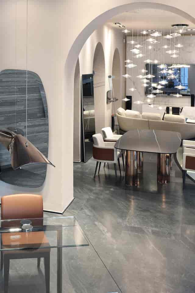VIP board meeting breakout space at Brera Site showroom for exclusive executive roundtables.