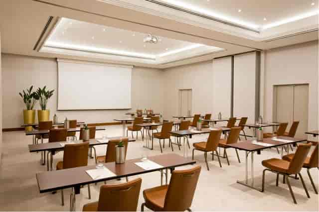 Classroom-style meeting room at Starhotels Tourist for corporate training and seminars.