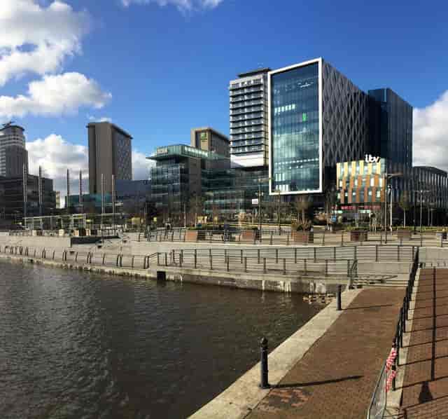 MediaCityUK waterfront venue for corporate events and outdoor brand activations.