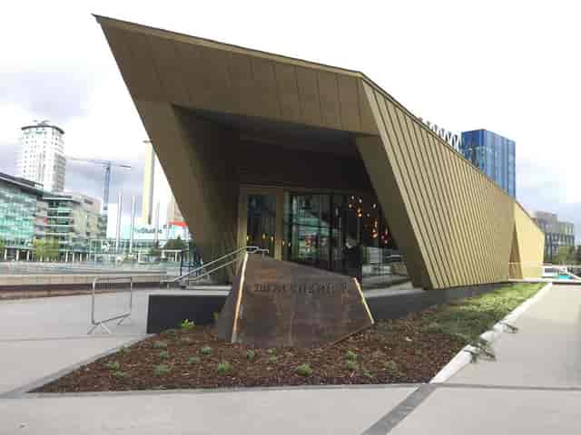 Modern restaurant exterior at The Alchemist, perfect for VIP receptions and brand activations.