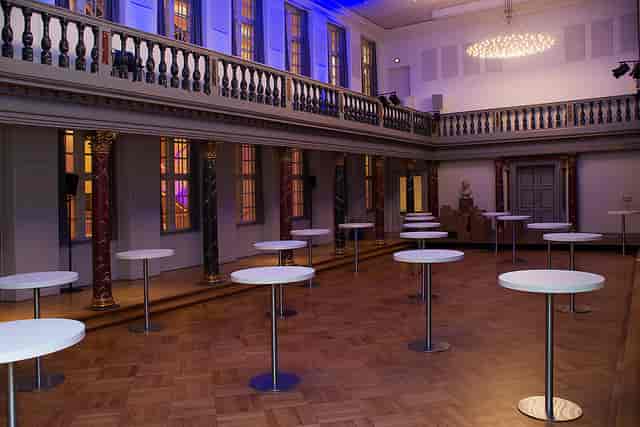 Elegant Assembly Hall in National Museum of Denmark, ideal for upscale receptions and events.