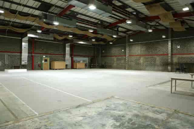 Industrial event space with high ceilings for gala or exhibition venue hire at The Sharp Project.
