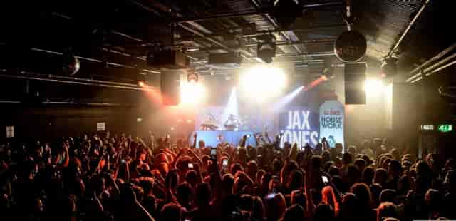Vibrant disco club scene with dynamic lighting at a live event in Gorilla.