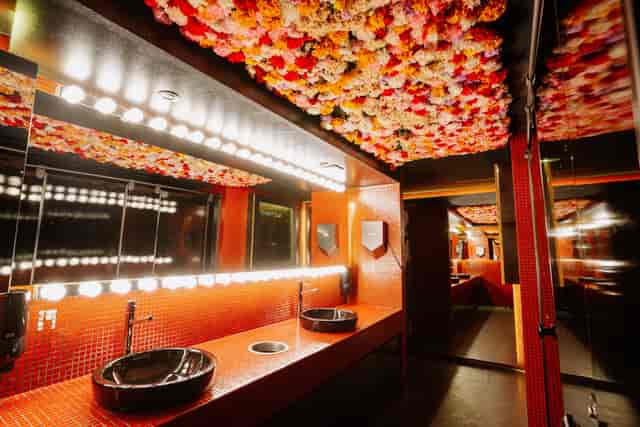 Club Bellevue lounge interior with experiential design for brand-focused event and photo shoots.