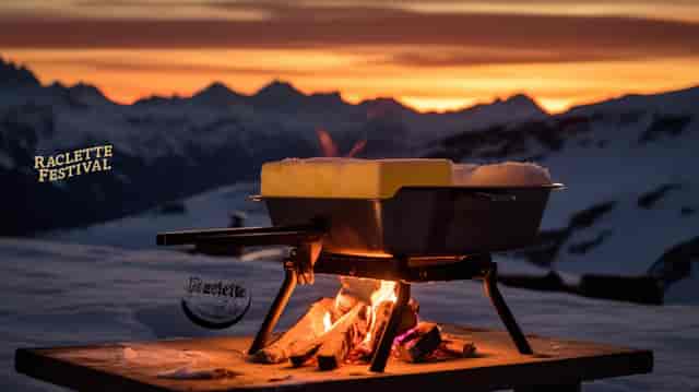Raclette Festival at See Lounge Zurich: Alpine incentive event with sunset backdrop.