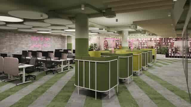 Modern private offices at Workland Galleria Riga for coworking and professional team meetings.
