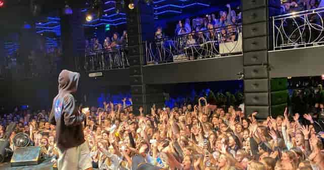 Multi-level nightclub with GA floor and mezzanine seating for live music and concert events.