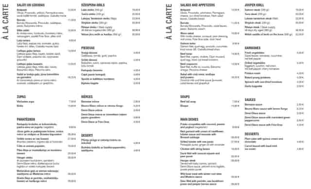 Bilingual à la carte menu for Accor Live Limitless banquet and group dining event planning.