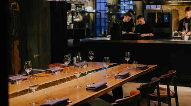 Max Cekot Kitchen open-kitchen dining space for private VIP events and small group culinary dinners.