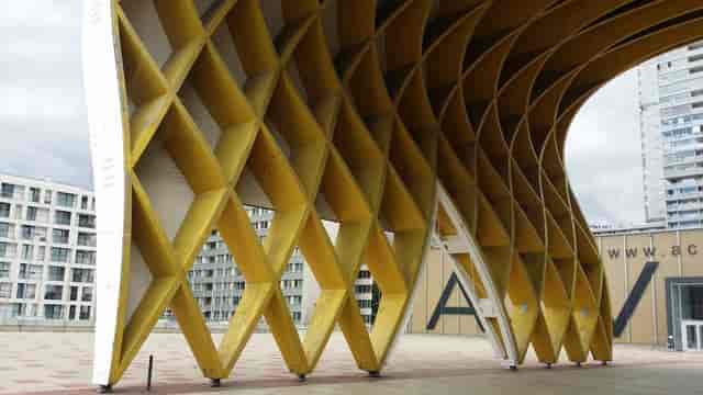 Modern outdoor venue at Austria Center Vienna, ideal for architectural event or reception spaces.