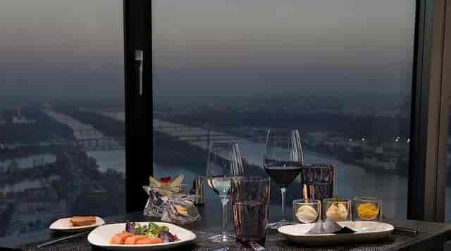 57 Restaurant & Lounge Meliá Vienna: VIP dining with skyline views for corporate events.