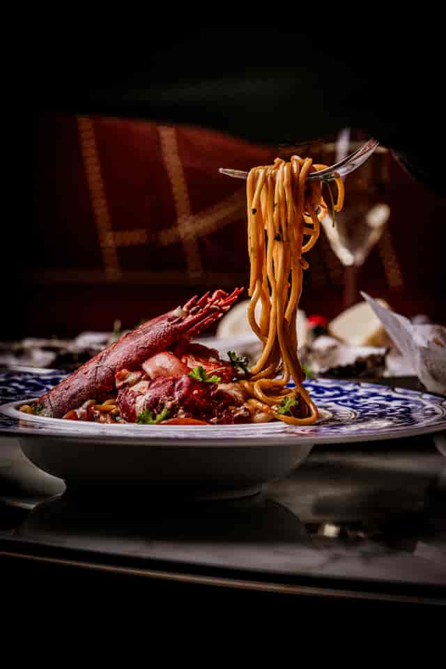 Premium plated entrée at Bocconcino Mayfair for luxury corporate dining and VIP gala menus.