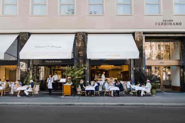 Meissl & Schadn restaurant exterior for high-end incentive dinner and VIP networking reception.