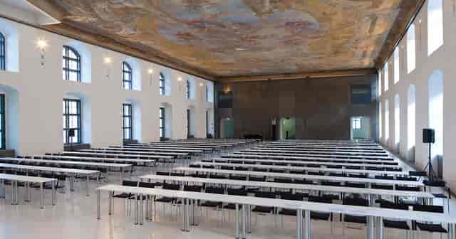 Jesuitensaal historic venue with frescoed ceiling, ideal for premium corporate events and seminars.