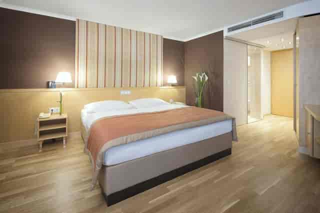 Adolf Loos hotel room featuring clean, functional design for corporate events and business travel.