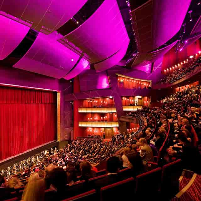Bord Gáis Energy Theatre interior with raked seating for large-scale corporate events and conferences.