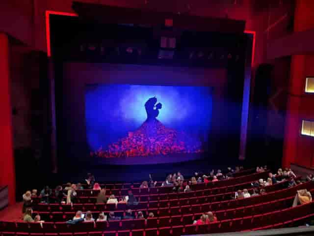 Upper Circle seating at Bord Gáis Energy Theatre, proscenium stage for corporate event hosting.