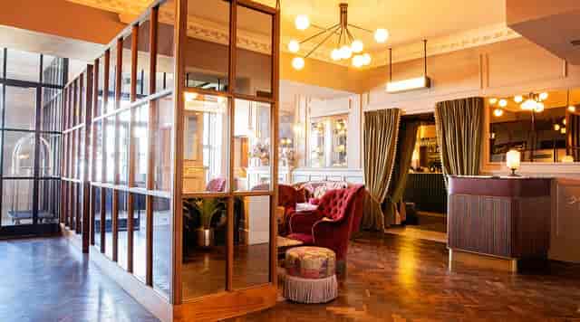 Atrium at Haddington House: boutique hotel lounge for VIP networking and corporate event space.